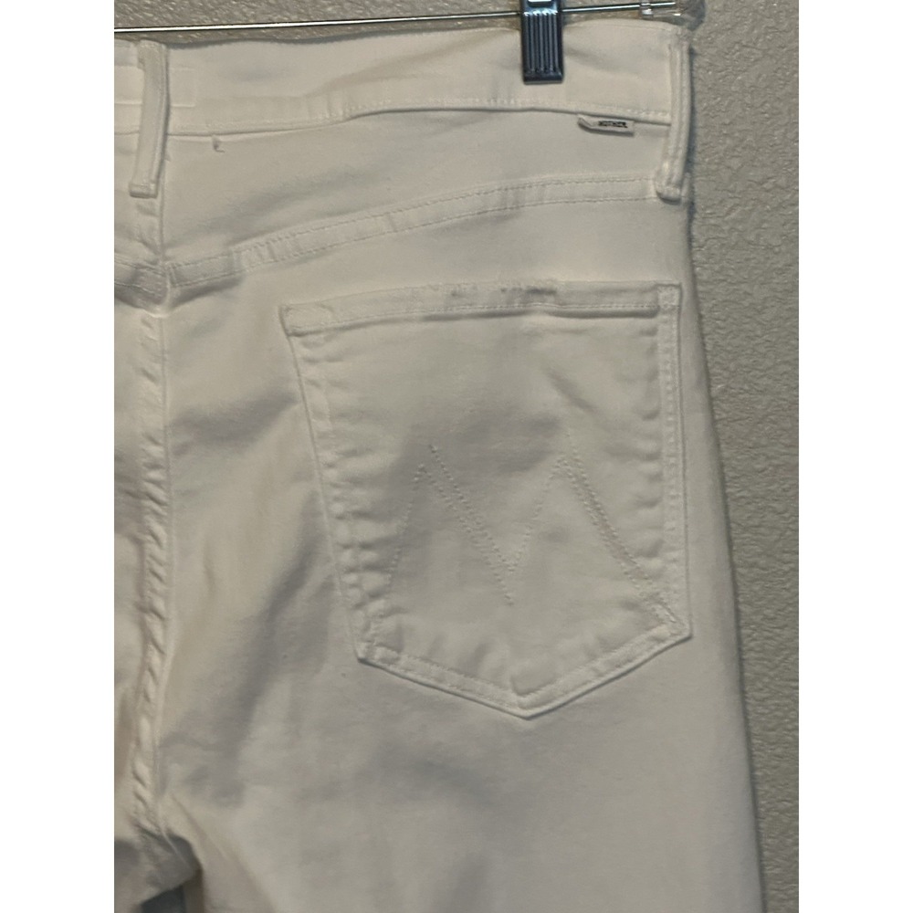MOTHER The Mid Rise Dazzler Ankle Fairest Of Them All White Straight Jeans sz 34 - Picture 8 of 13